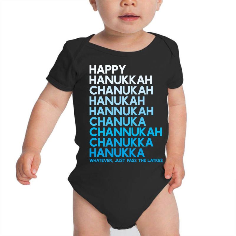 Happy Hanukkah Jewish Holiday Chanukah Menorah Dreidel Baby Bodysuit | Artistshot