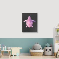 Sea Turtle Purple Watercolor Portrait Canvas Print | Artistshot