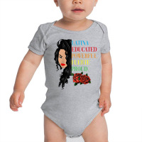 Latina Educated Powerful Proud Latinas Raglan Baseball Tee Baby Bodysuit | Artistshot