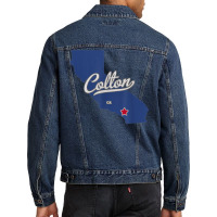 Colton California Ca Map T Shirt Men Denim Jacket | Artistshot