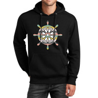 Ship Wheel Green Striped Unisex Hoodie | Artistshot