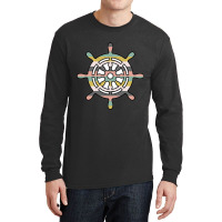 Ship Wheel Green Striped Long Sleeve Shirts | Artistshot