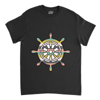 Ship Wheel Green Striped Classic T-shirt | Artistshot