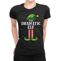 Dramatic Elf Matching Family Group Christmas Party Pajama T Shirt Ladies Fitted T-shirt | Artistshot