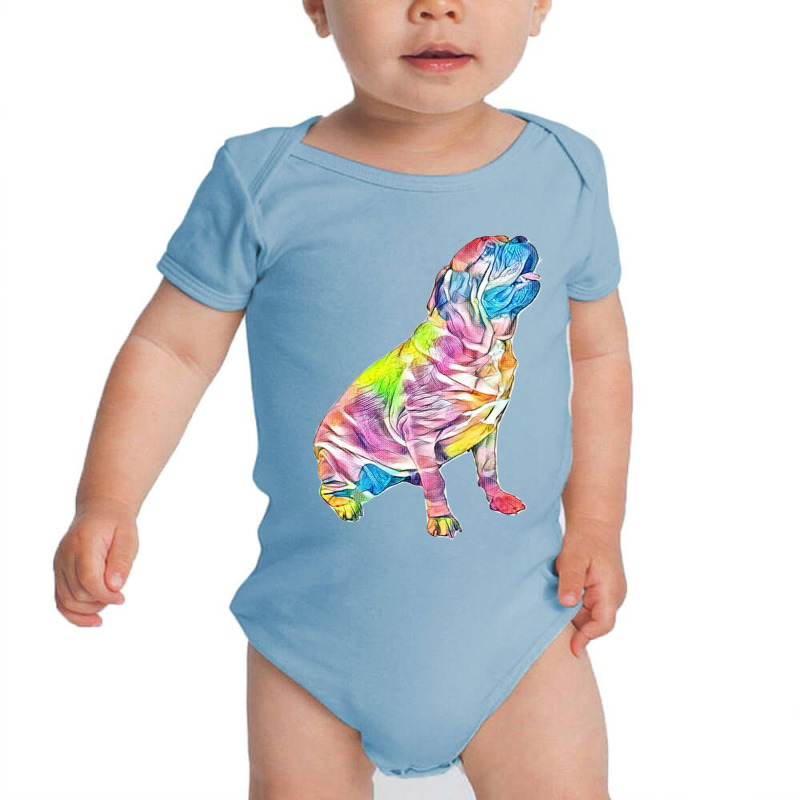 Dog Yawns Baby Bodysuit by Kemnabi | Artistshot