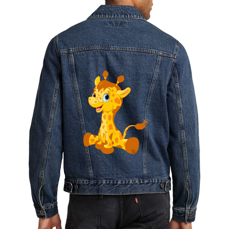 Giraffe Jungle Animal Men Denim Jacket by henrylogan990 | Artistshot