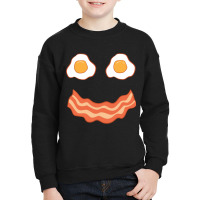 Egg And Bacon Egg And Bacon Face Brunch Breakfast Pullover Hoodie Youth Sweatshirt | Artistshot