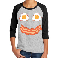 Egg And Bacon Egg And Bacon Face Brunch Breakfast Pullover Hoodie Youth 3/4 Sleeve | Artistshot