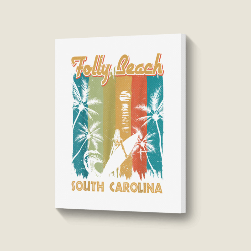 Folly Beach South Carolina Surf Beach Surfer Sc Girls T Shirt Portrait ...