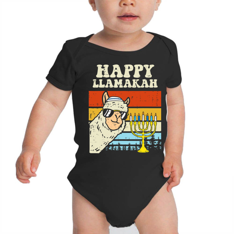 Happy Llamakah Jewish Llama Funny Hanukkah Pajamas Chanukah Baby Bodysuit | Artistshot