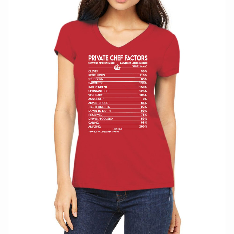 Private Chef T  Shirt Private Chef T Shirt   Private Chef Factors Dail Women's V-Neck T-Shirt by occupypolish | Artistshot