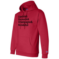 Lipstick Diamond,champagne & Rock & Roll Champion Hoodie | Artistshot