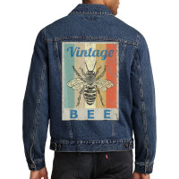 Vintage Style Bee Queen Honey Beekeeper Beekeeping T Shirt Men Denim Jacket | Artistshot