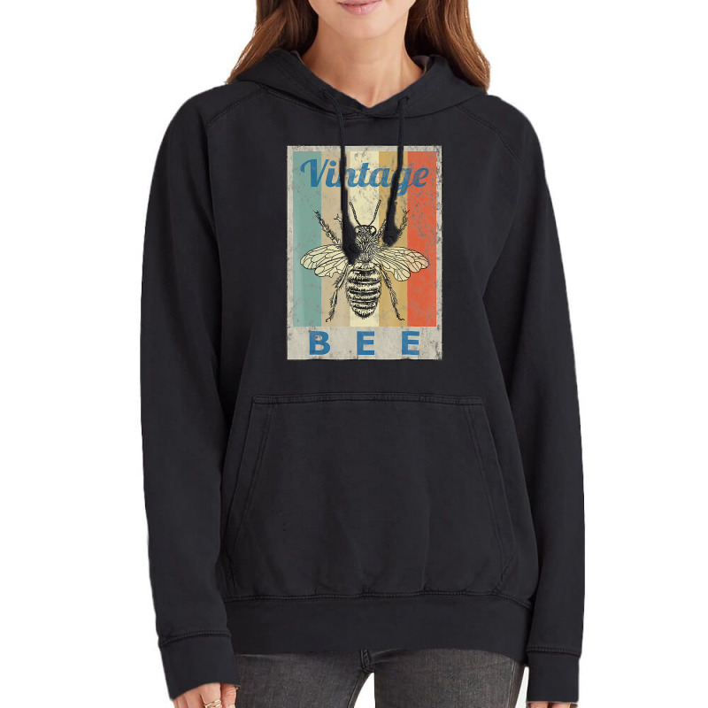 Vintage Style Bee Queen Honey Beekeeper Beekeeping T Shirt Vintage Hoodie | Artistshot