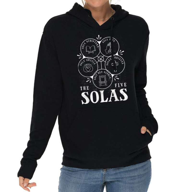 Sola Scriptura   Protestant, Christian Reformation, 5 Solas T Shirt Lightweight Hoodie | Artistshot