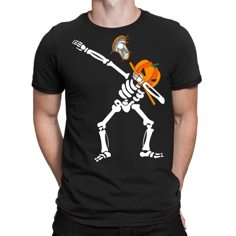 Cute Halloween Costume Dabbing Skeleton Lacrosse Sport Lover T-shirt | Artistshot