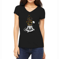 Meditation Butterfly Collage, Meditation Butterfly Collage Vintage, Me Women's V-neck T-shirt | Artistshot