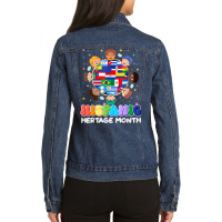 Hispanic Heritage Month Latin American Flag Kids Boys Girls T Shirt Ladies Denim Jacket | Artistshot