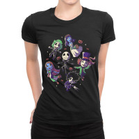 Burtons Halloween Funny Cute Spooky Characters Ladies Fitted T-shirt | Artistshot