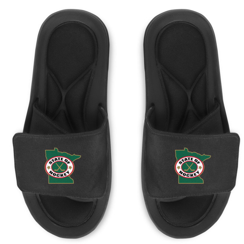 Green Minnesota State Hockey Slide Sandal | Artistshot