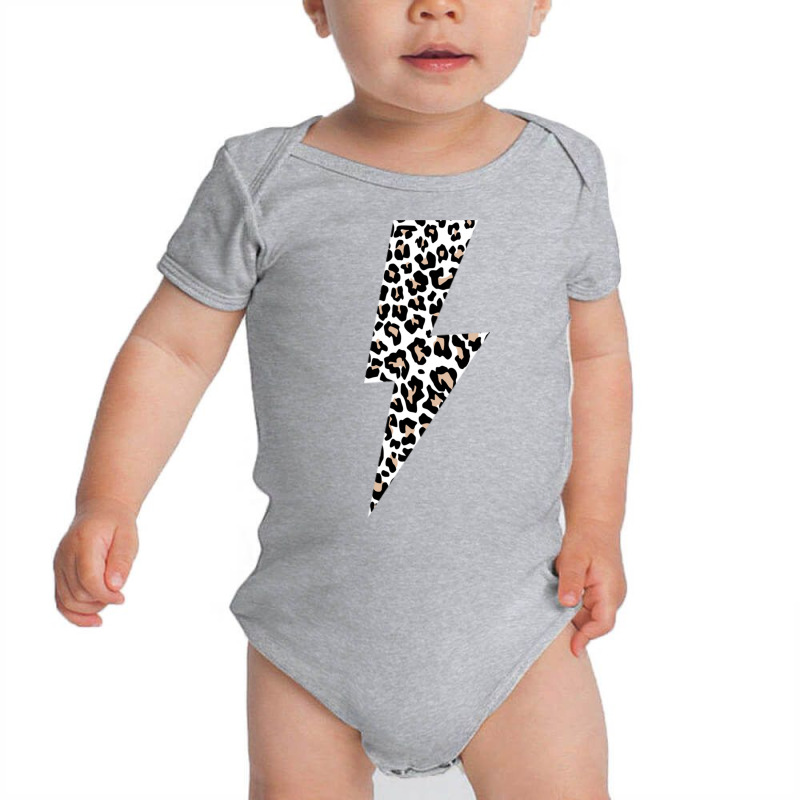 Leopard Lightning Bolt Cheetah Animal Print Sweatshirt Baby Bodysuit by cm-arts | Artistshot