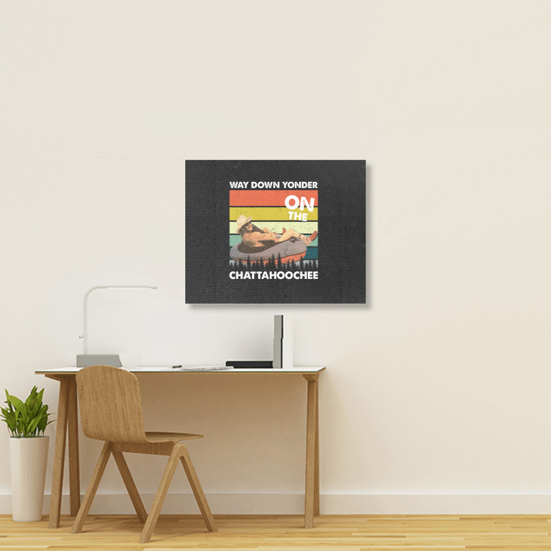 Vintage Way Down Yonder On The Chattahoochee Gift Men Women Landscape Canvas Print | Artistshot