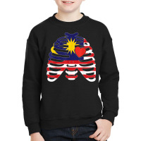 Ribcage Malaysian Halloween Malaysia Flag Heart X Ray Witch Youth Sweatshirt | Artistshot