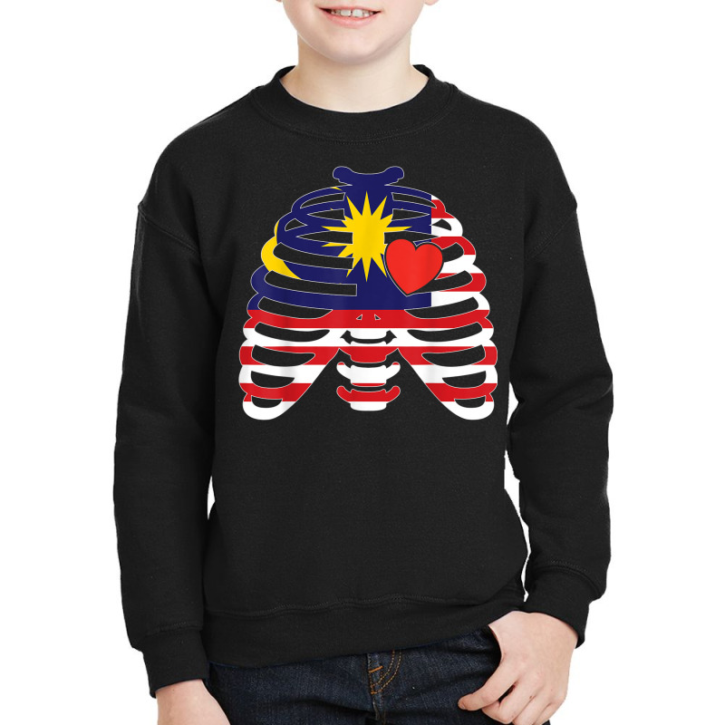 Ribcage Malaysian Halloween Malaysia Flag Heart X Ray Witch Youth Sweatshirt by Sombre | Artistshot