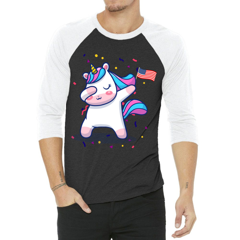 Unicorse July 4 Celebration 3/4 Sleeve Shirt | Artistshot