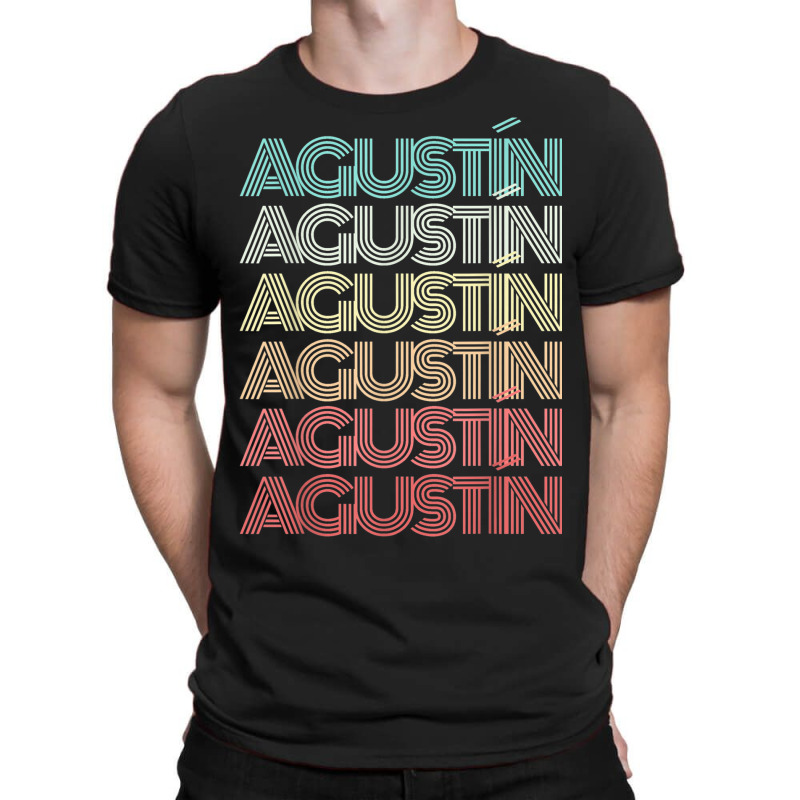 First Name AgustÍn Spanish Boy Retro Personalized Birthday T-shirt | Artistshot