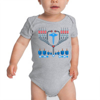 Jewish Hanukkah Chanukah Doctor Medical Menorah  Gifts Baby Bodysuit | Artistshot