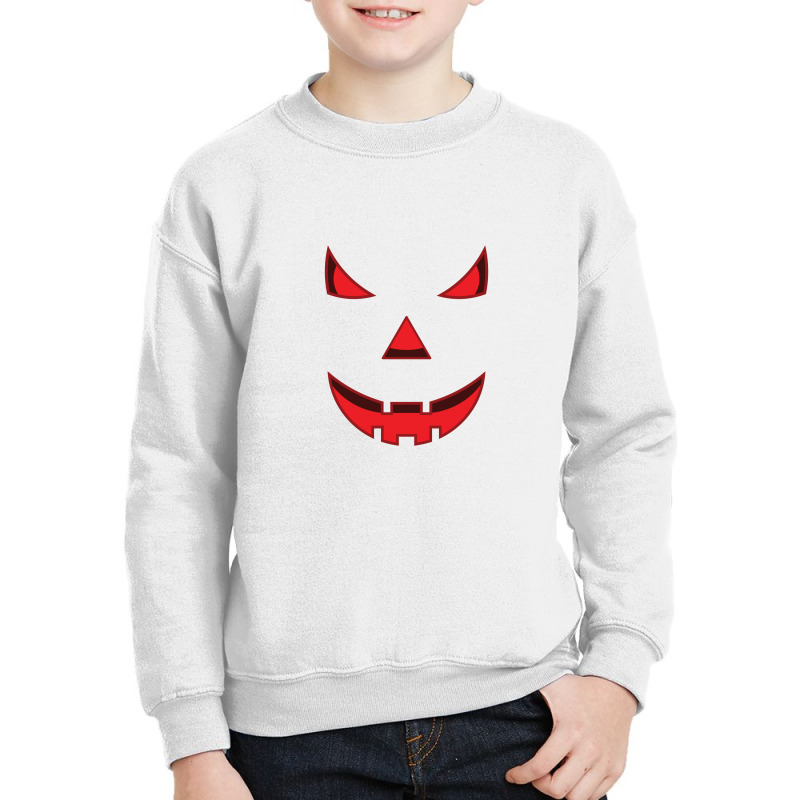 Scary Pumpkin Face Youth Sweatshirt by EmarDesign | Artistshot