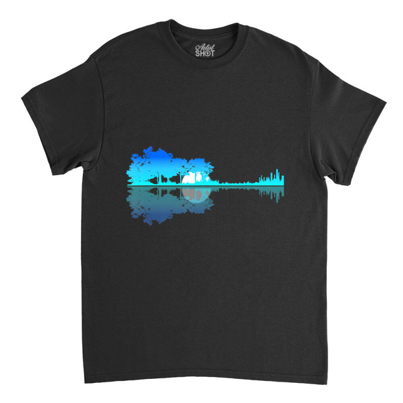 Guitar Lake Shadow Love Guitar Musician Classic T-shirt | Artistshot