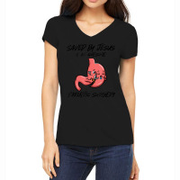 Saved By Jesus & An Awesome Bariatric Surgery Women's V-neck T-shirt | Artistshot