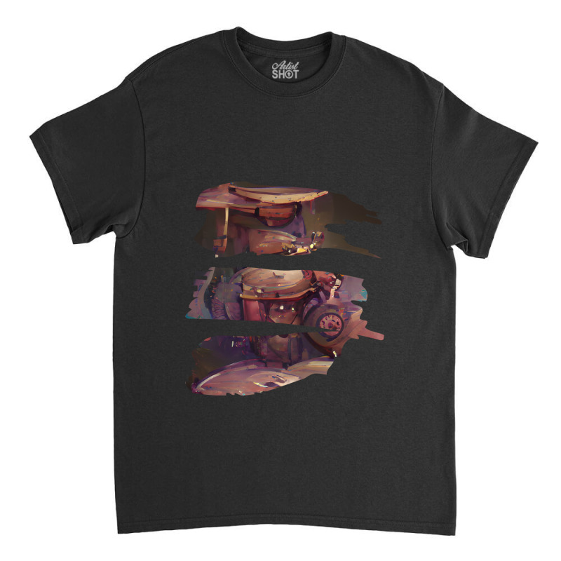 Beautiful Drum Graphic Verc Instrument Art Musician Futuristic Digital Classic T-shirt by ThomasMNykamp | Artistshot