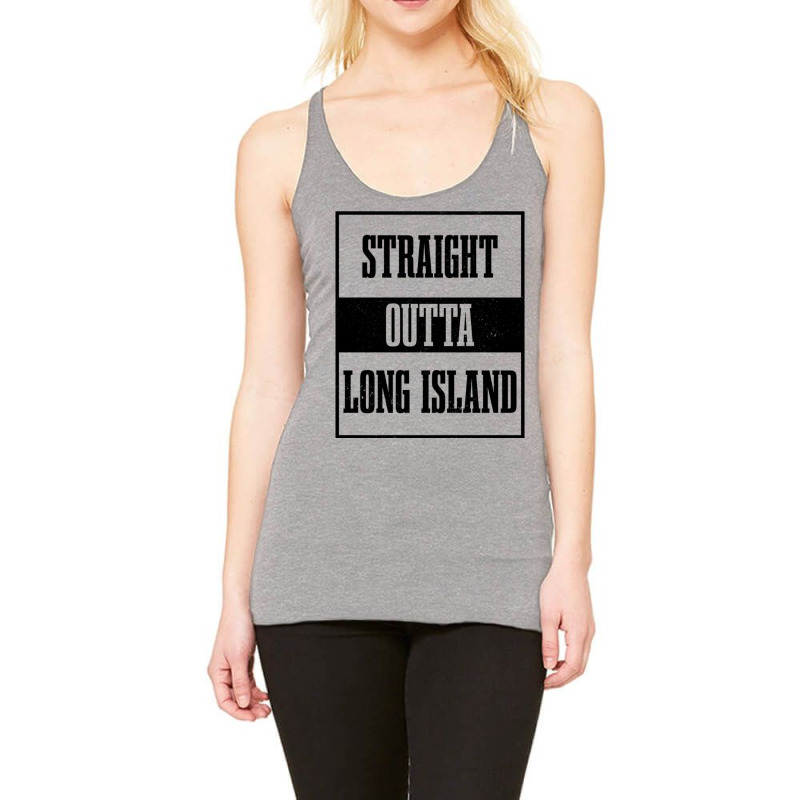 Straight Outta Long Island Ny New York Pride Long Island Pullover Hood Racerback Tank by cm-arts | Artistshot