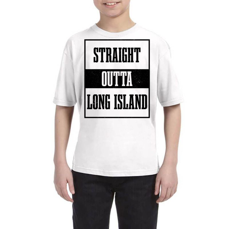 Straight Outta Long Island Ny New York Pride Long Island Pullover Hood Youth Tee by cm-arts | Artistshot