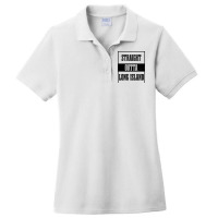 Straight Outta Long Island Ny New York Pride Long Island Pullover Hood Ladies Polo Shirt | Artistshot