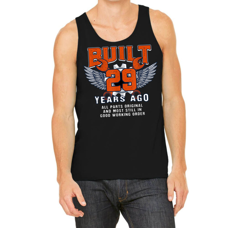 Built 29 Years Ago 29th Birthday 29 Years Old Bday Car Lover Tank Top | Artistshot