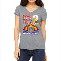 Kids 2 Year Old Ringmaster Circus Party 2nd Birthday T Shirt Women's V-neck T-shirt | Artistshot