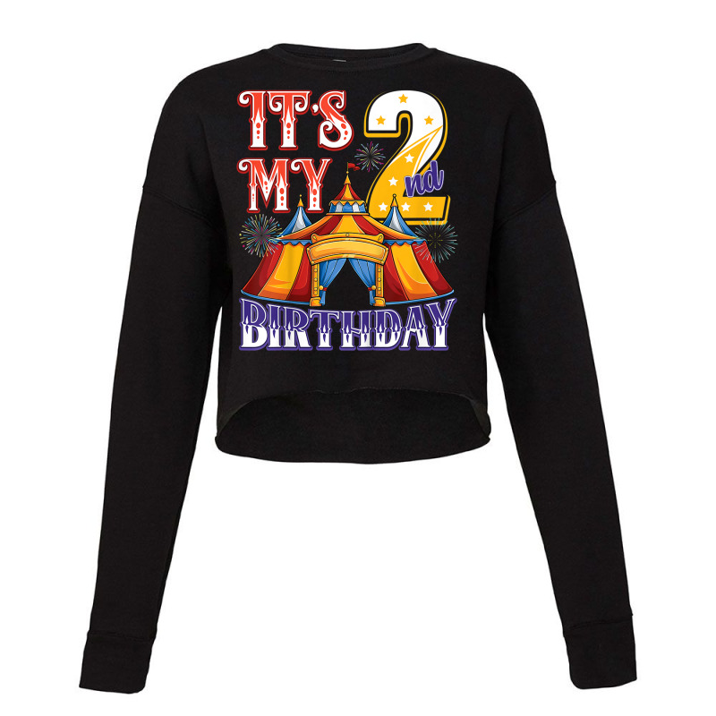 Kids 2 Year Old Ringmaster Circus Party 2nd Birthday T Shirt Cropped Sweater by cm-arts | Artistshot