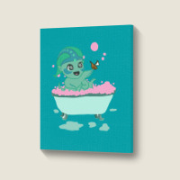 Kraken Shower Portrait Canvas Print | Artistshot