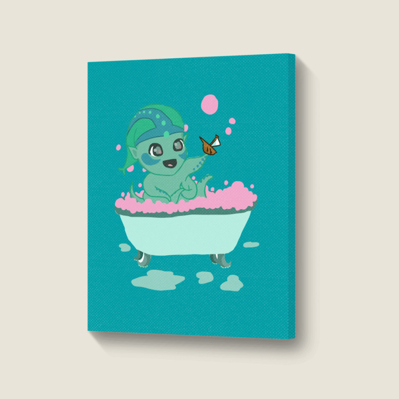 Kraken Shower Portrait Canvas Print | Artistshot