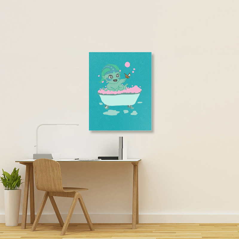 Kraken Shower Portrait Canvas Print | Artistshot