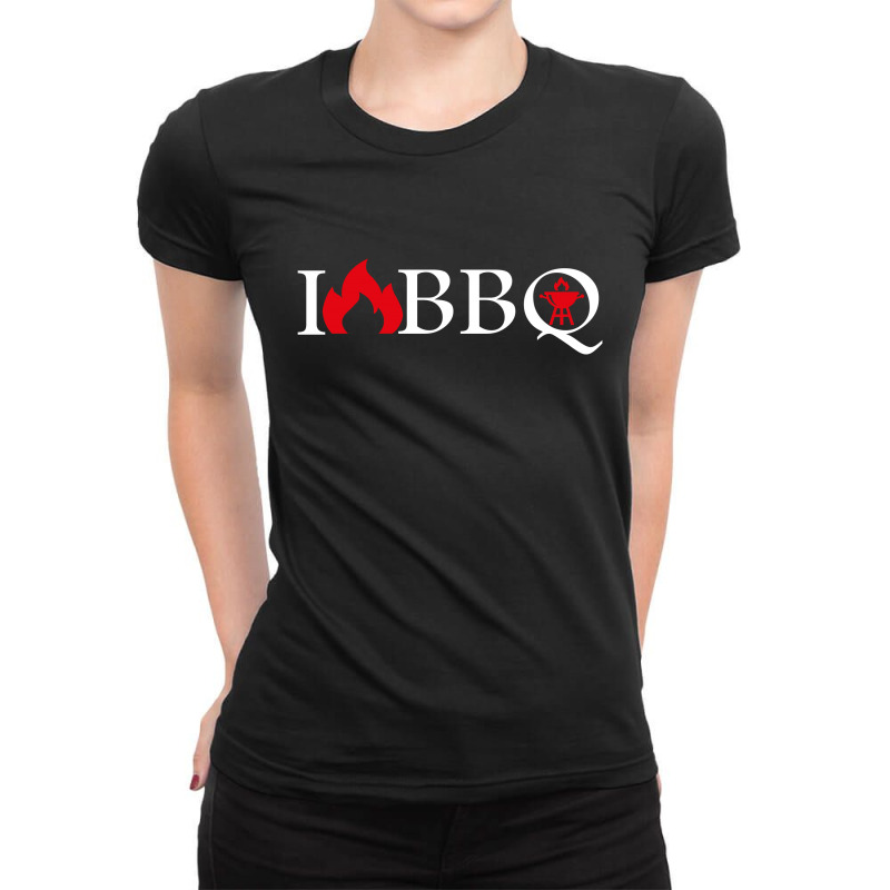 I Love Bbq Ladies Fitted T-Shirt by tshiart | Artistshot