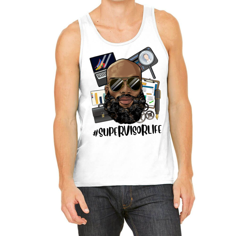 Bald Black Man Supervisor Life Tank Top | Artistshot