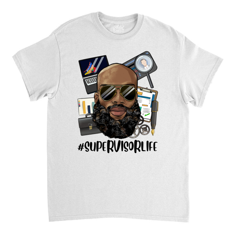 Bald Black Man Supervisor Life Classic T-shirt | Artistshot