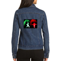 Green Light Red Light Ladies Denim Jacket | Artistshot