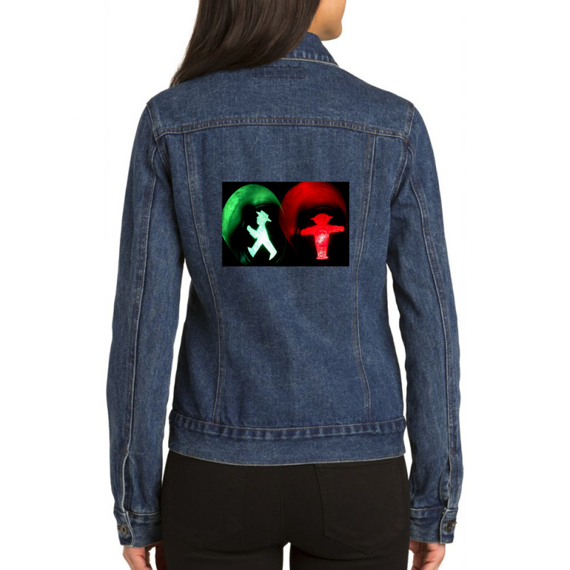 Green Light Red Light Ladies Denim Jacket by DenzelTyler | Artistshot