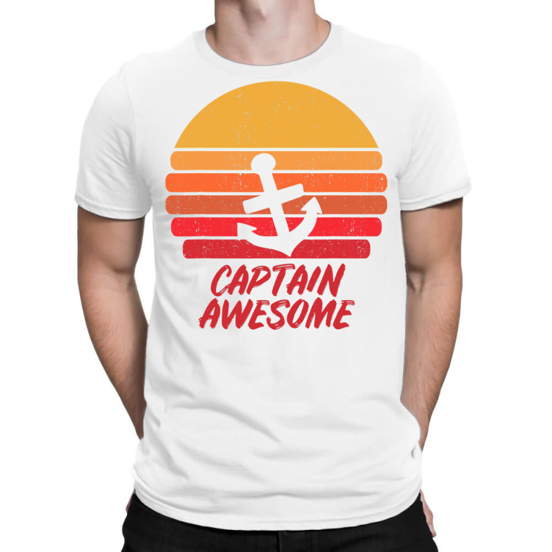 Captain Awesome Gift I Anchor Sailing Sailor Sail T Shirt T-shirt | Artistshot